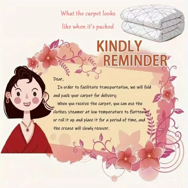 Christmas Snow Rug - Festive Area Rug for Living Room & Bedroom