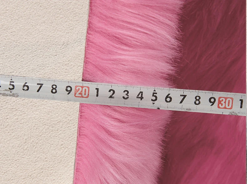 Faux Sheepskin Plush Rug - Fluffy Luxury Carpet for Bedroom & Living Room