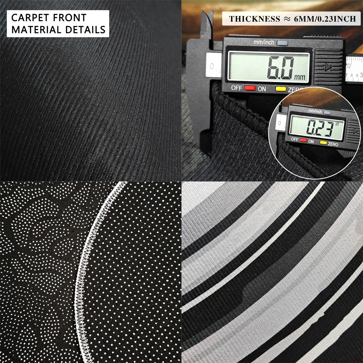 Black & White Checkered Rug - Non-Slip Living Room Carpet