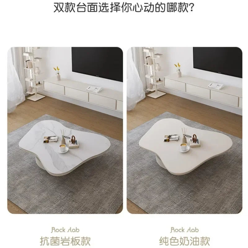 Italian Luxury Coffee Table Set - White Cloud Design