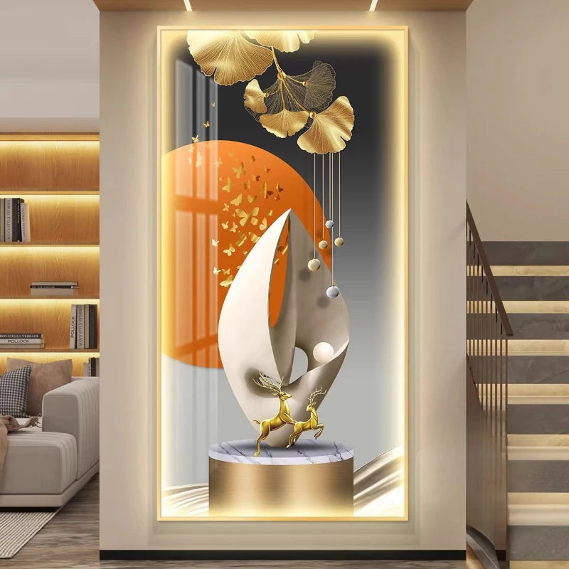 Modern LED Wall Art Poster - Illuminated Room Decoration (120-240cm)