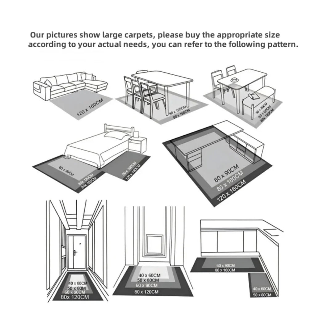 Dyed Plush Fluffy Rug - Soft Anti-Slip Carpet for Living Room & Kids Room