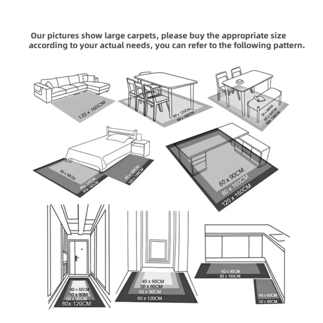 Dyed Plush Fluffy Rug - Soft Anti-Slip Carpet for Living Room & Kids Room