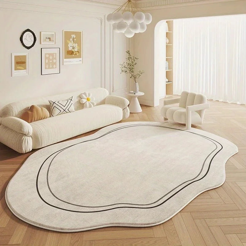 Modern Irregular Area Rug - Washable Soft Carpet for Living Room & Kids Room