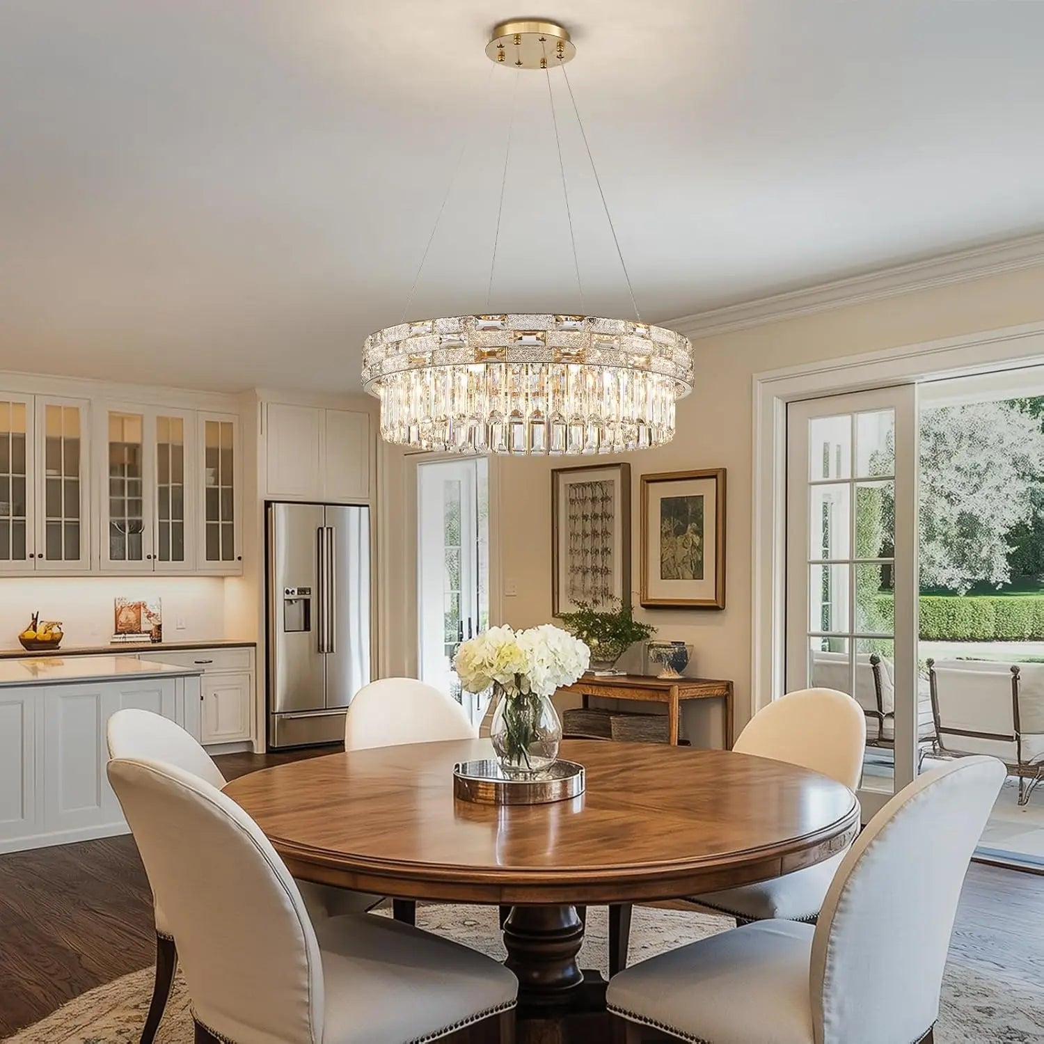 Modern Gold Crystal Chandeliers for Dining Room Living Room Vila Luxury Large Chandelier Pendant Light Fixture Kitchen Island