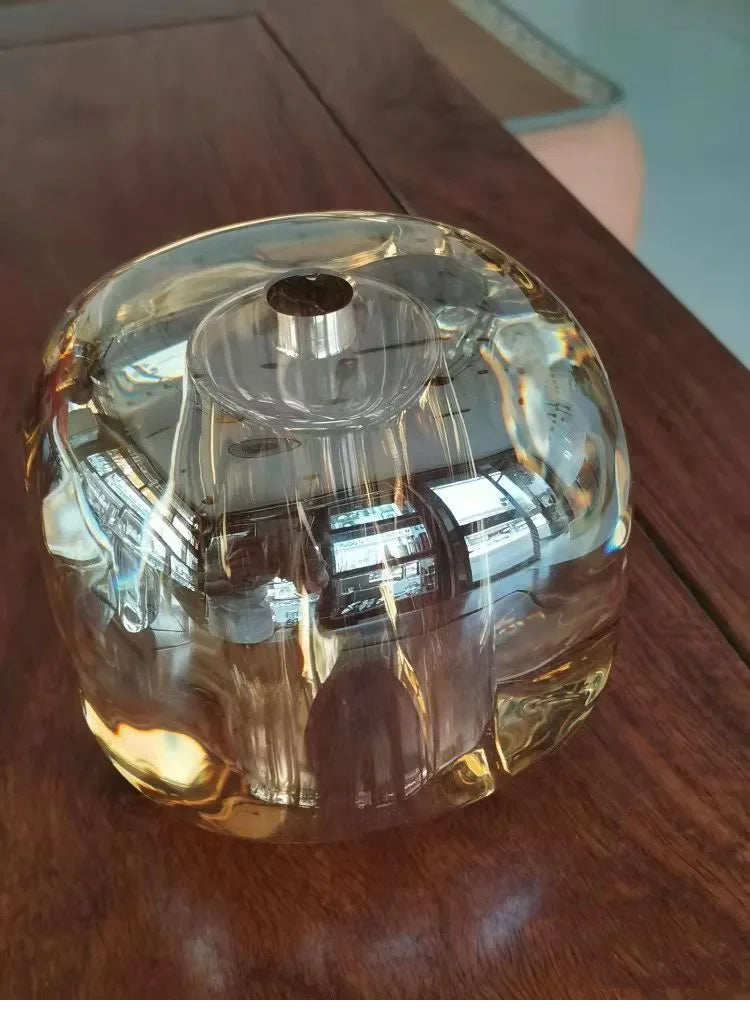 Luxury Led Staircase Chandelier Modern Home Decor Indoor Lighting Fixture Creative Amber/Smoky Grey/Clear Crystal Hanging Lamp