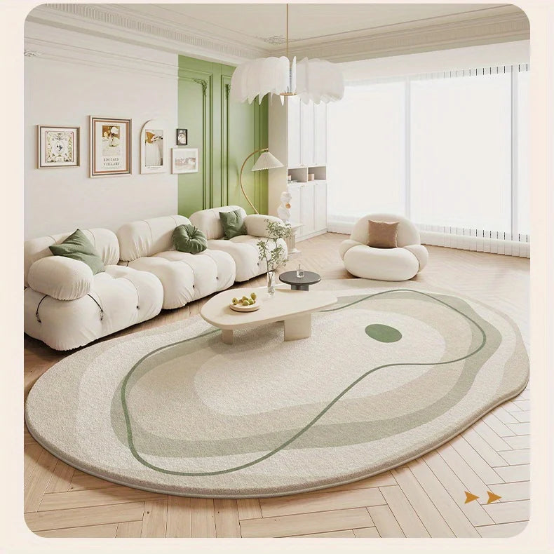 Modern Irregular Area Rug - Washable Soft Carpet for Living Room & Kids Room