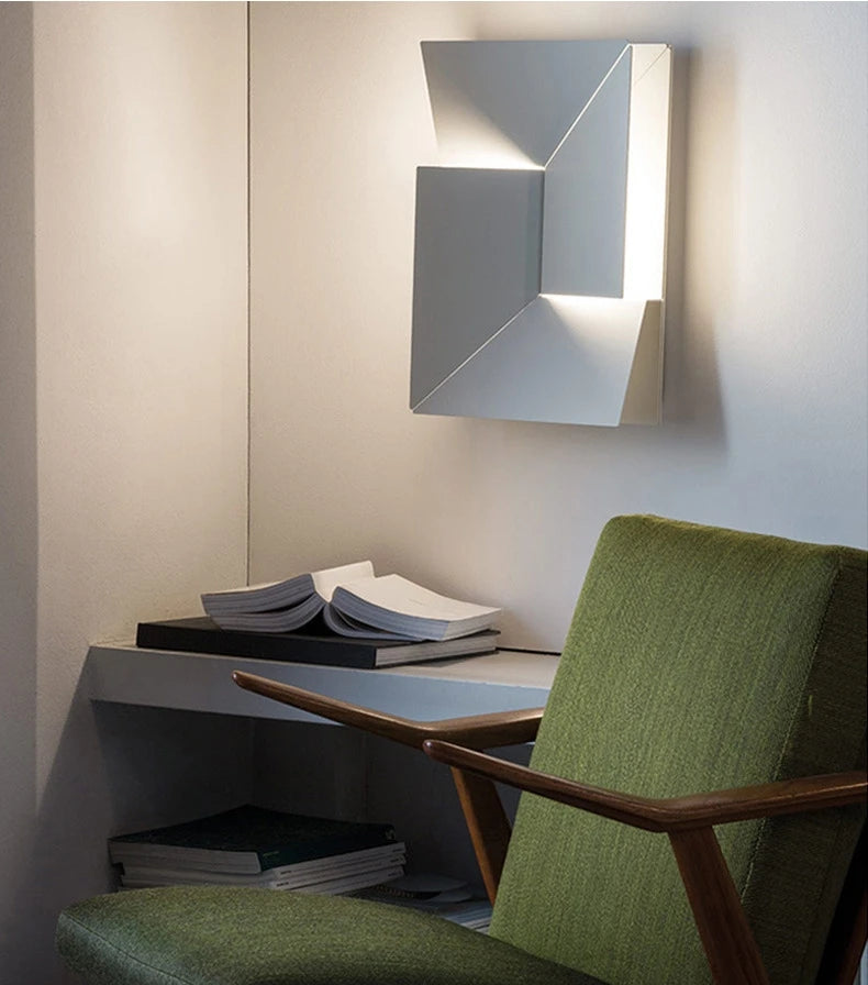 Geometric LED Wall Lamp - Modern Shadow Metal Sconce Light