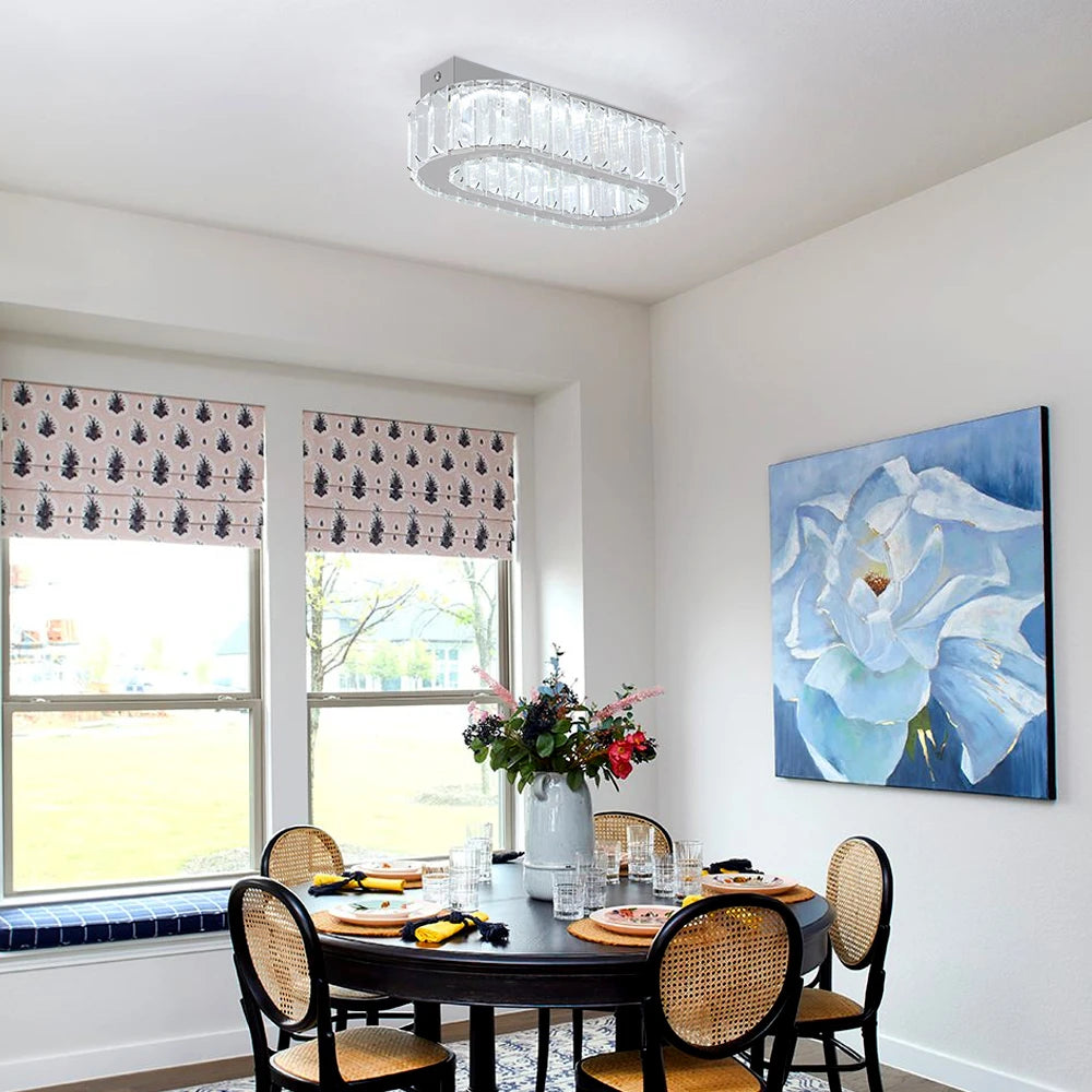 Modern Crystal Led Ceiling Lamp Hotel Lobby Dinning Room Ceiling Chandelier Light Fixture Home Decoration Pendant Lights Lustres