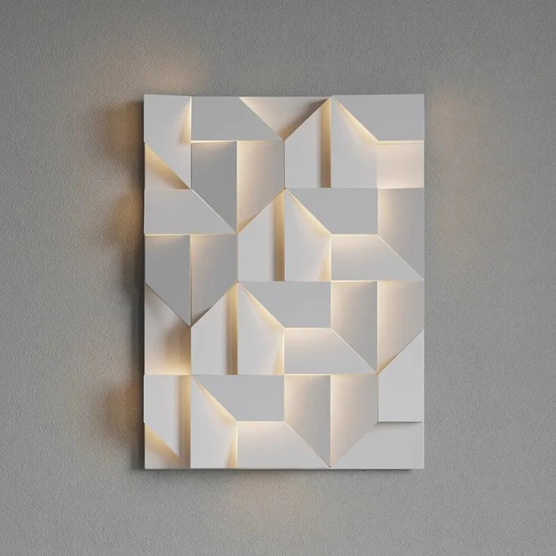 Geometric LED Wall Lamp - Modern Shadow Metal Sconce Light