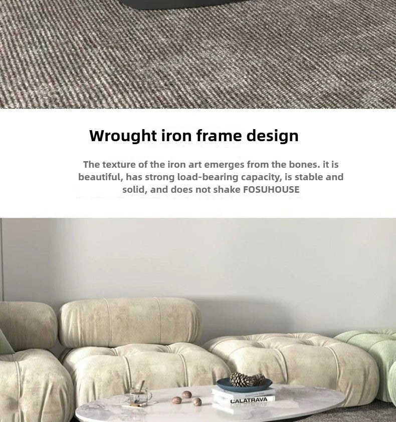 Bright Oval Coffee Table - Italian Rock Slab Design