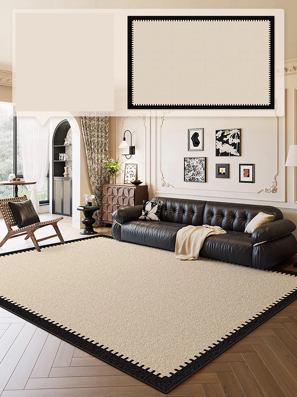 Modern Geometric Area Rug - Luxury Carpet for Living Room & Bedroom