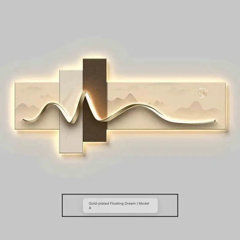 LED Ambient Light Painting - Modern Luxury Sofa Background Wall Art