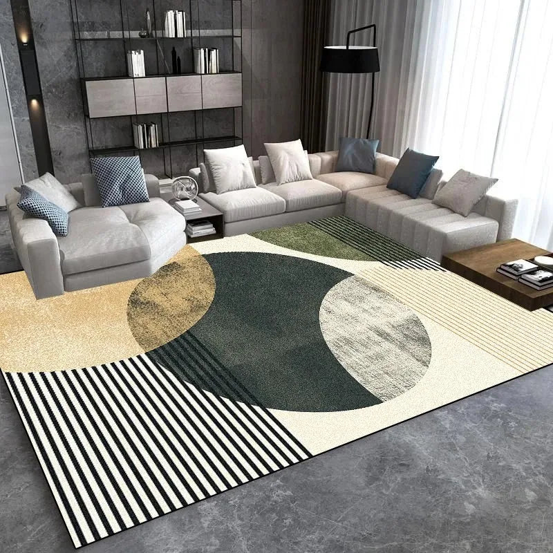 Modern Luxury Area Rug - Non-Slip Washable Carpet for Living Room & Bedroom