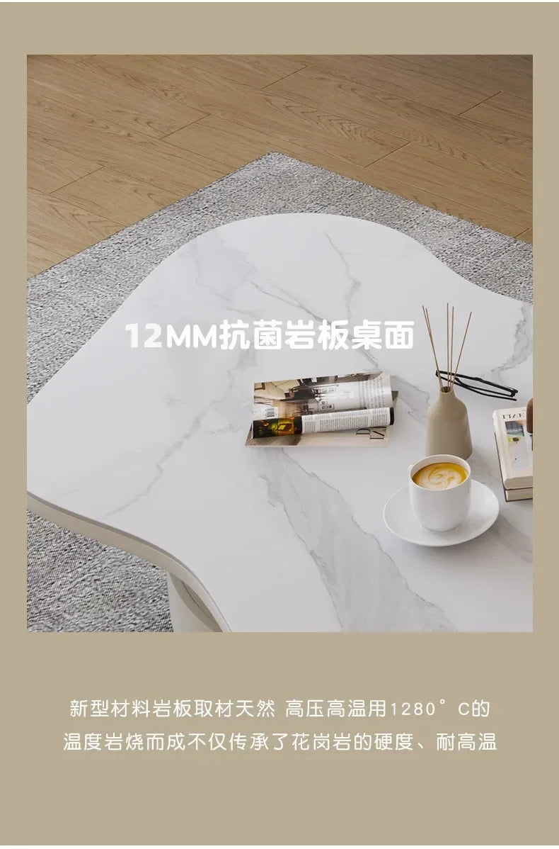 Italian Luxury Coffee Table Set - White Cloud Design