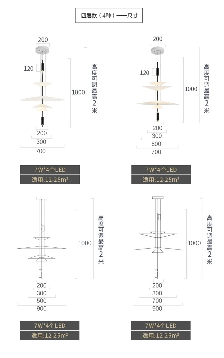 Modern Minimalist Led Pendant Lights for Living Dining Room Kitchen Fixture Chandelier Scandinavian Decor White Lighting Home