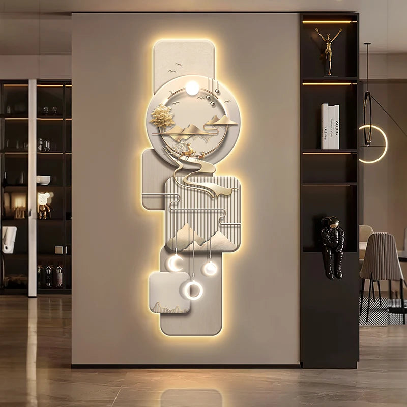 Luxury LED Wall Art - Abstract Corridor Entrance Decorative Painting