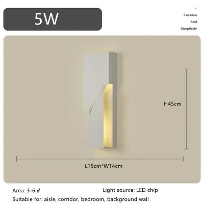 Geometric LED Wall Lamp - Modern Shadow Metal Sconce Light