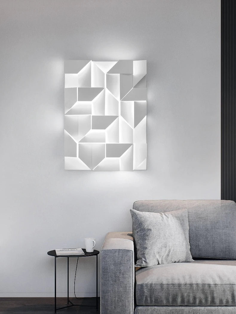 Geometric LED Wall Lamp - Modern Shadow Metal Sconce Light