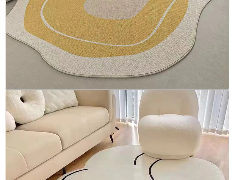 Living Room Carpet Irregular Rug Home Decoration Modern Bedroom Lounge Large Area Rugs Soft Thickened Fluffy Plush Floor Mat