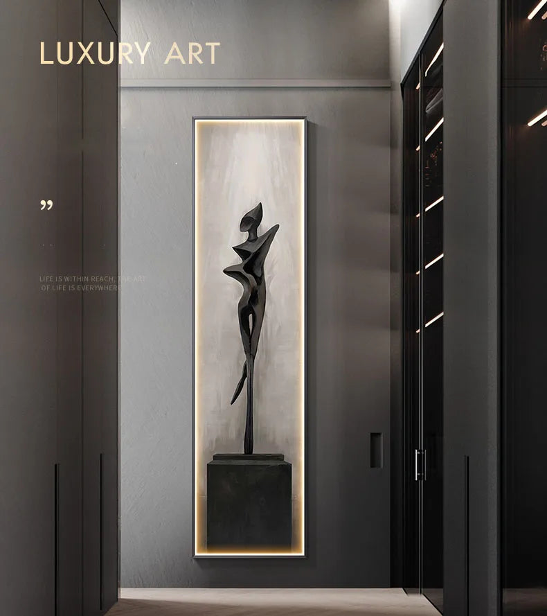 Modern Abstract LED Wall Art - Interior Hanging Lamp for Living Spaces