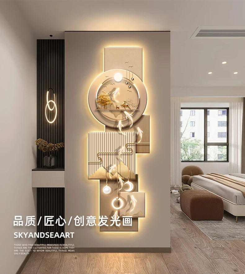 Luxury LED Wall Art - Abstract Corridor Entrance Decorative Painting