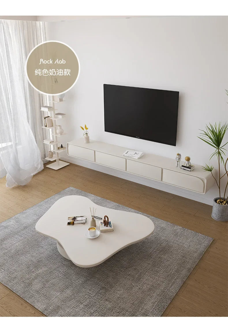 Italian Luxury Coffee Table Set - White Cloud Design