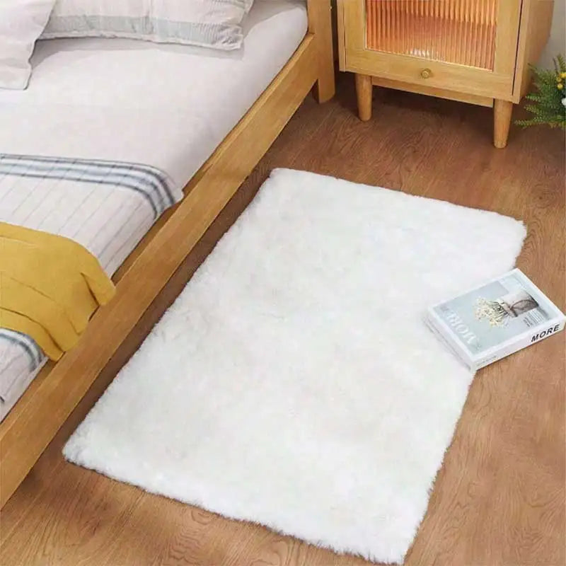 Furry Plush Area Rug - Modern Nordic Style Carpet for Living Room & Bedroom