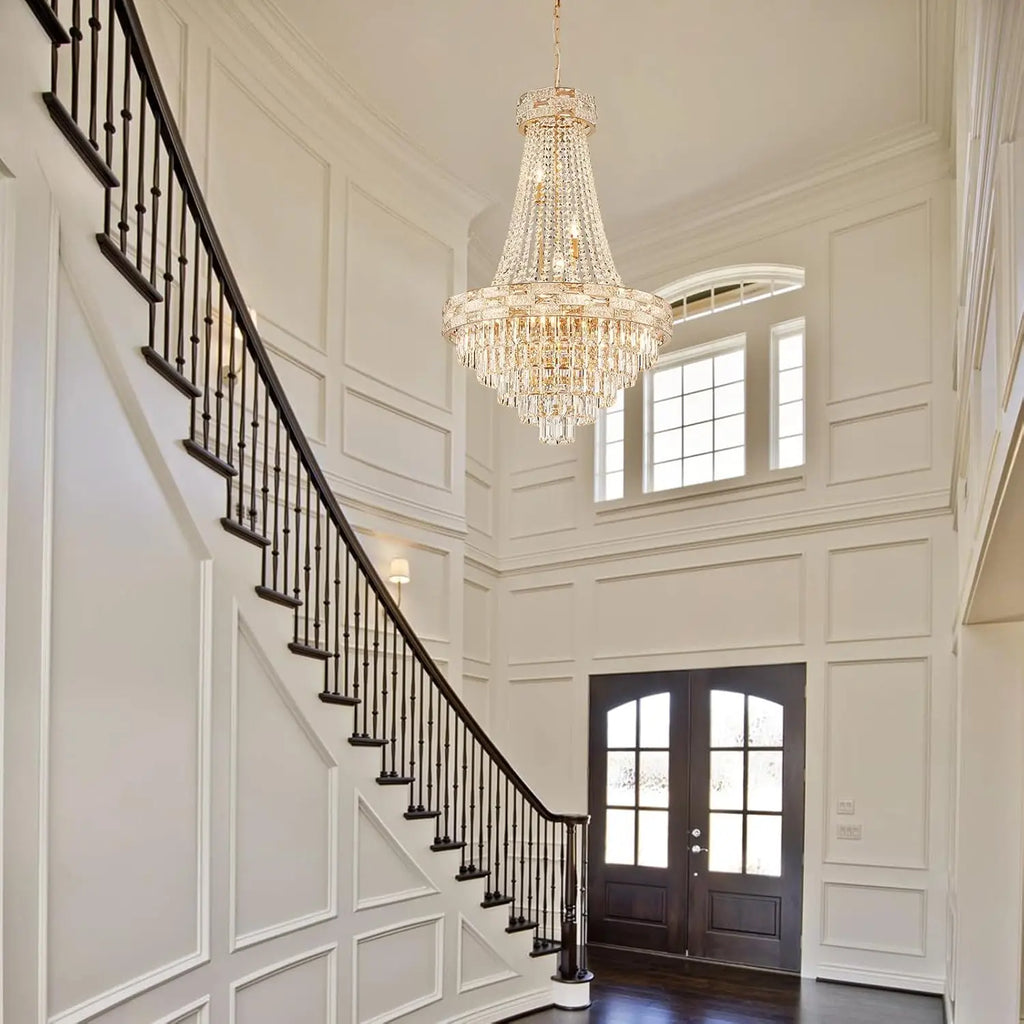 Modern Gold Crystal Chandeliers for Dining Room Living Room Vila Luxury Large Chandelier Pendant Light Fixture Kitchen Island