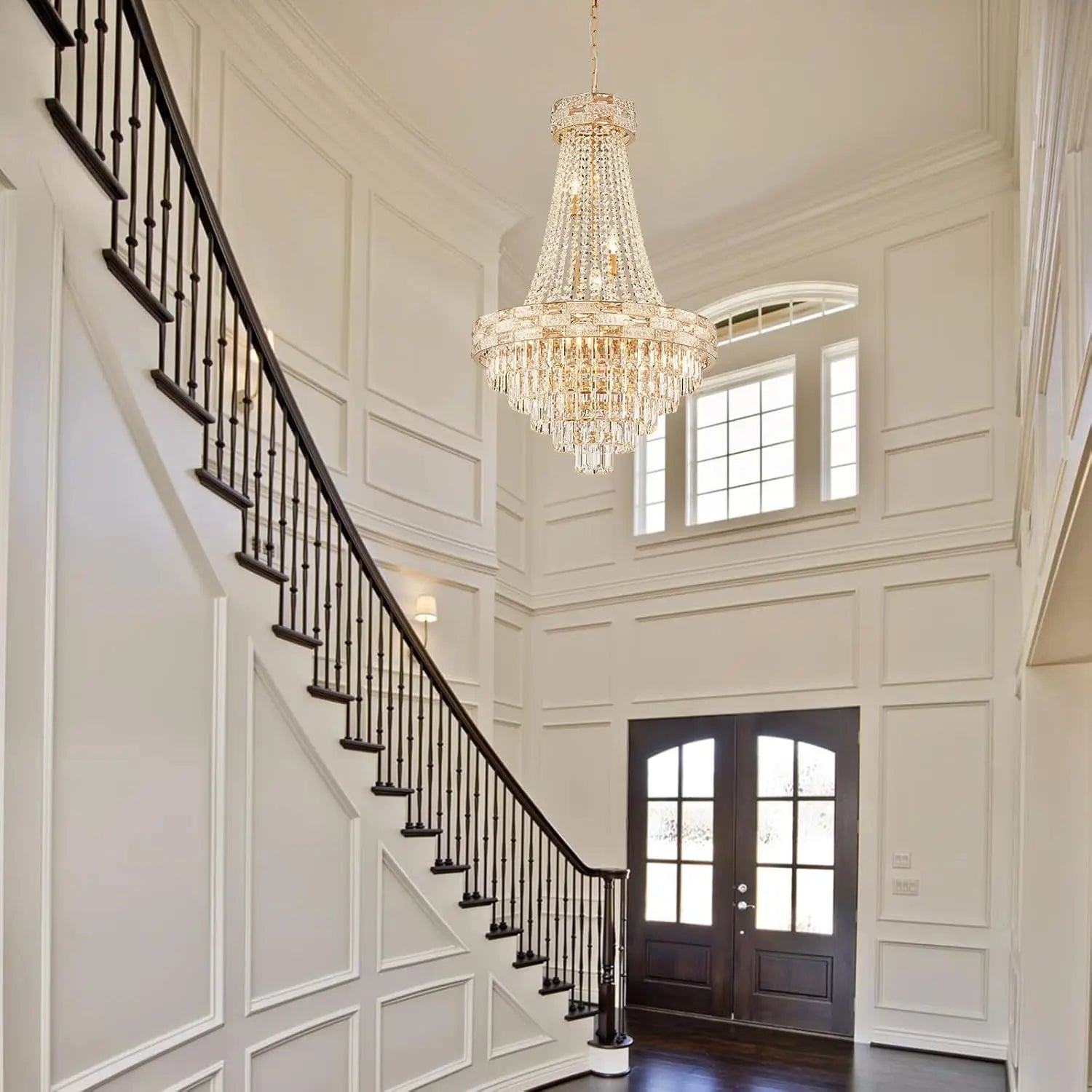 Modern Gold Crystal Chandeliers for Dining Room Living Room Vila Luxury Large Chandelier Pendant Light Fixture Kitchen Island