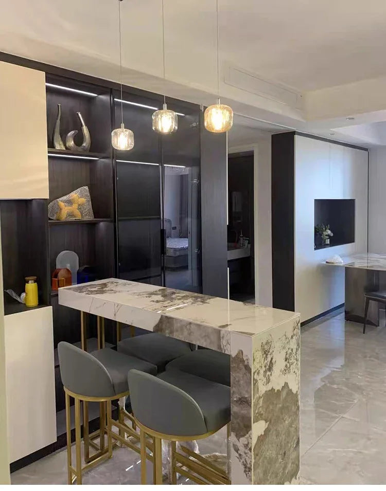 Luxury Led Staircase Chandelier Modern Home Decor Indoor Lighting Fixture Creative Amber/Smoky Grey/Clear Crystal Hanging Lamp