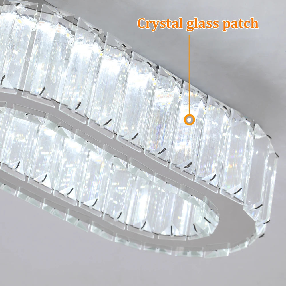 Modern Crystal Led Ceiling Lamp Hotel Lobby Dinning Room Ceiling Chandelier Light Fixture Home Decoration Pendant Lights Lustres