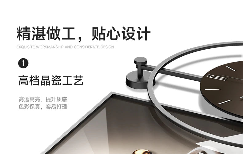 Modern LED Wall Clock - Luxury Restaurant & Living Room Decorative Art