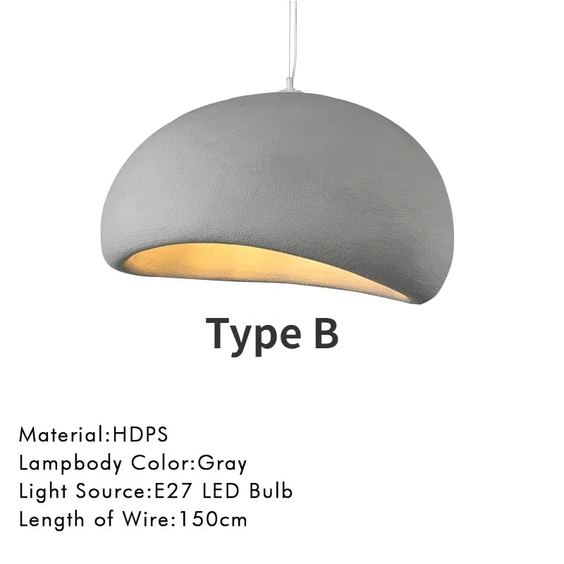 Minimalist Wabi Sabi LED Pendant Lamp for Living Dining Room Bar Home Decor Hanging Chandelier Bedroom Loft Art Lighting Fixture