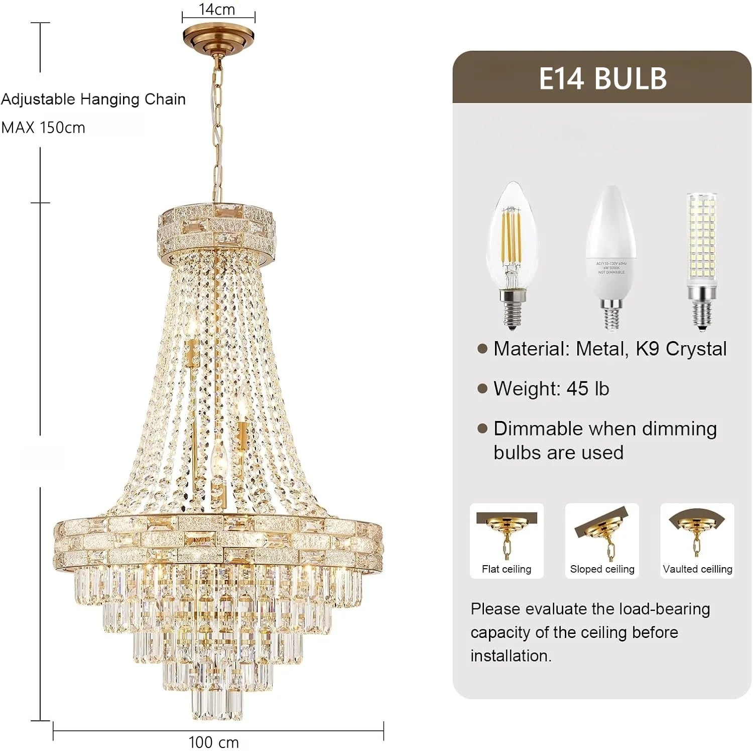 Modern Gold Crystal Chandeliers for Dining Room Living Room Vila Luxury Large Chandelier Pendant Light Fixture Kitchen Island