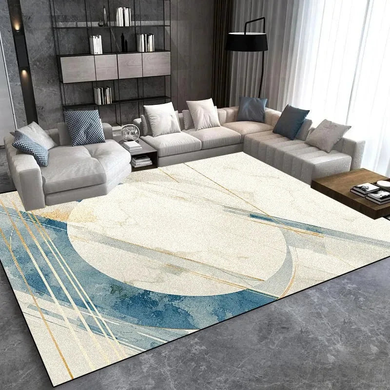 Modern Luxury Area Rug - Non-Slip Washable Carpet for Living Room & Bedroom