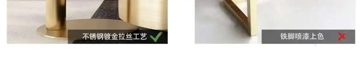 Luxury Round Coffee Table - Designer Metal Base