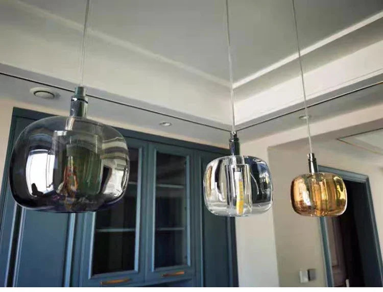 Luxury Led Staircase Chandelier Modern Home Decor Indoor Lighting Fixture Creative Amber/Smoky Grey/Clear Crystal Hanging Lamp