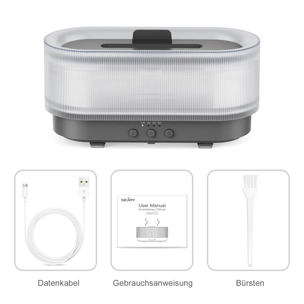 Sejoy Air Humidifier Essential Oils Humidifiers Home Aroma Humidifier Flame Automatic Fragrance Diffuser With LED Light