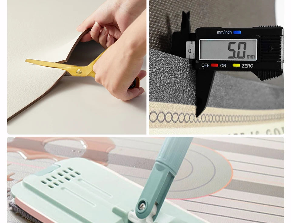 Waterproof Kitchen Floor Mat - Oil-Proof PVC Carpet Runner for Kitchen & Hallway