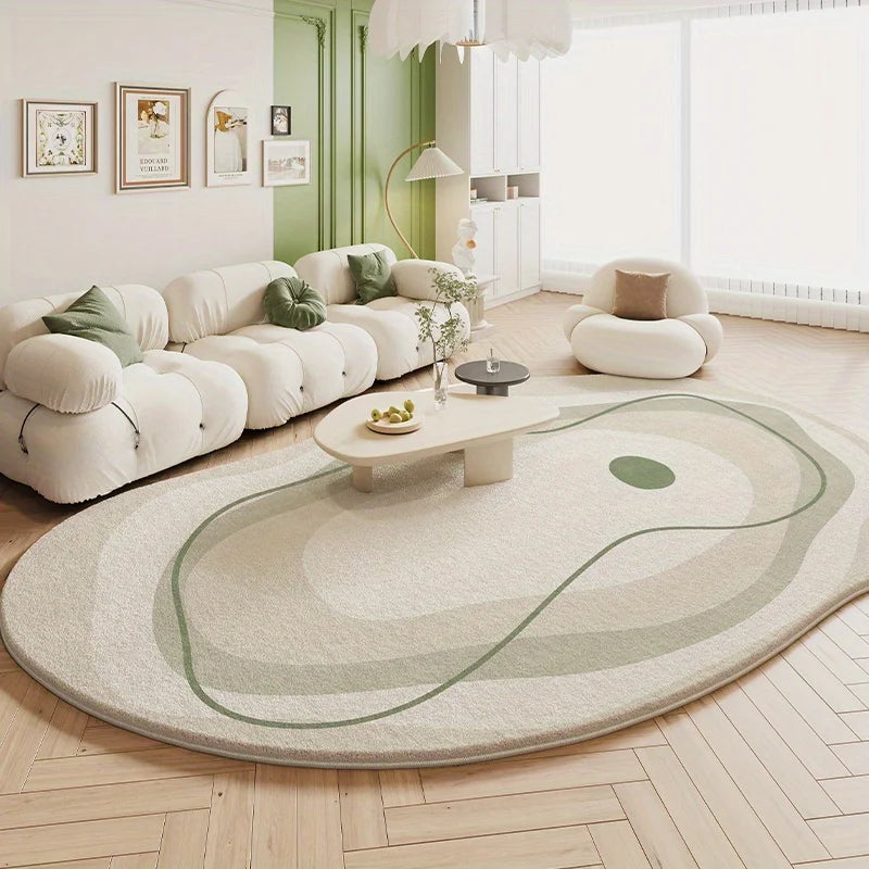 Modern Irregular Area Rug - Washable Soft Carpet for Living Room & Kids Room