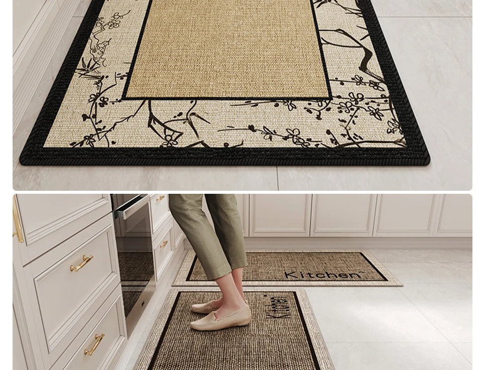 Kitchen Runner Rug - Non-Slip Long Strip Floor Mat for Kitchen & Hallway