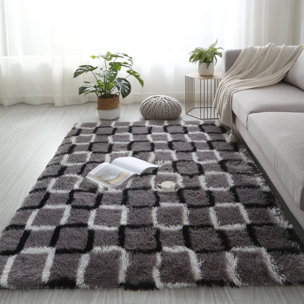 Premium Fluffy Shag Rug - Extra Soft Area Carpet for Living Room