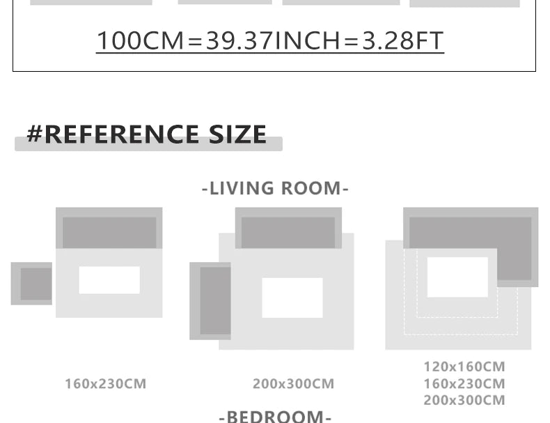 Black & White Checkered Rug - Non-Slip Living Room Carpet