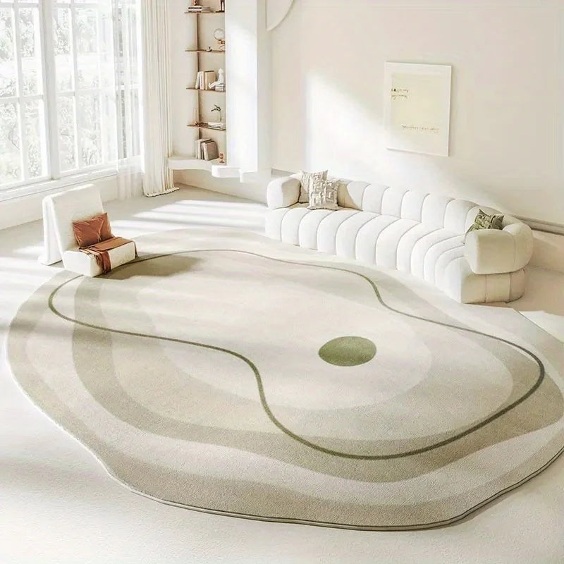 Modern Irregular Area Rug - Washable Soft Carpet for Living Room & Kids Room