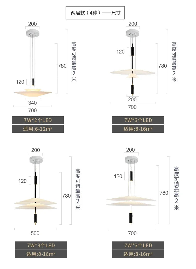 Modern Minimalist Led Pendant Lights for Living Dining Room Kitchen Fixture Chandelier Scandinavian Decor White Lighting Home