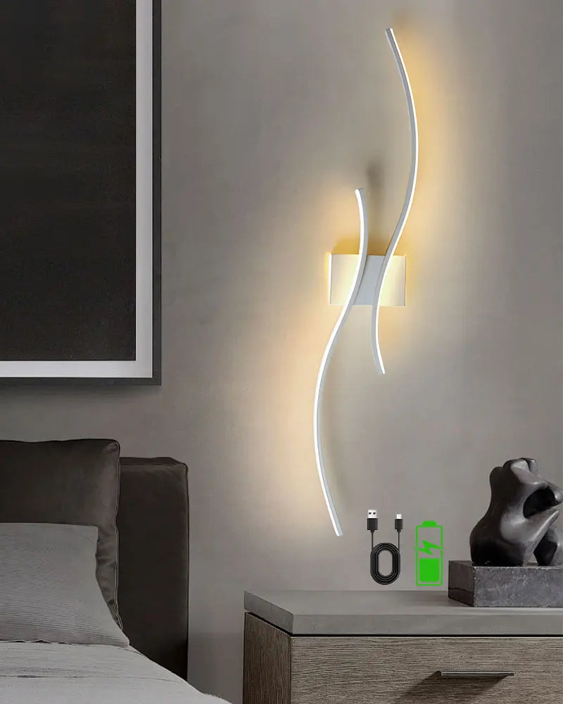 Wireless Rechargeable LED Wall Sconce - Touch Dimmable with Remote Control