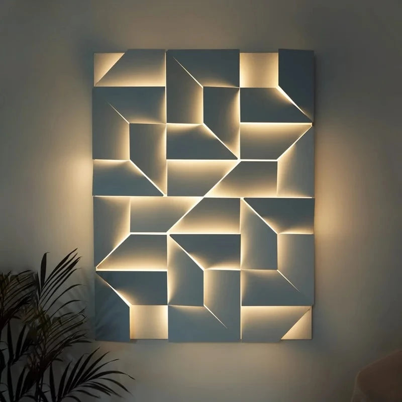 LED Wall Art Sconce - Creative Background Light for Modern Interiors