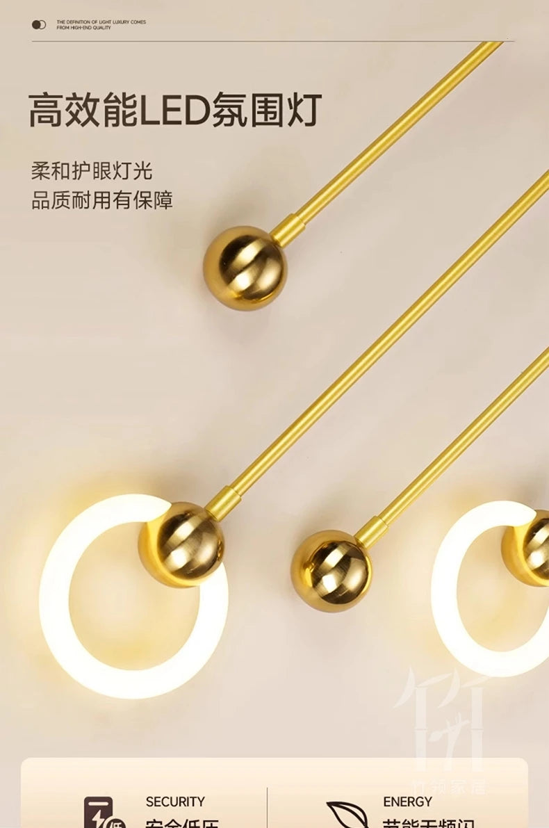 Luxury LED Wall Art - Nine Fish Design Entryway Decorative Painting