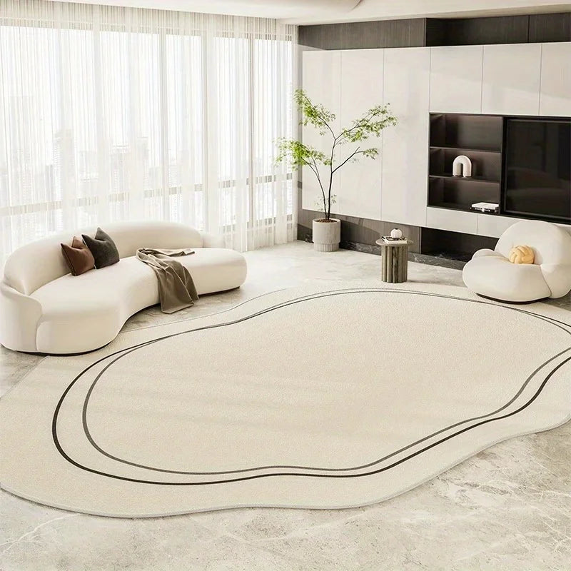 Modern Irregular Area Rug - Washable Soft Carpet for Living Room & Kids Room